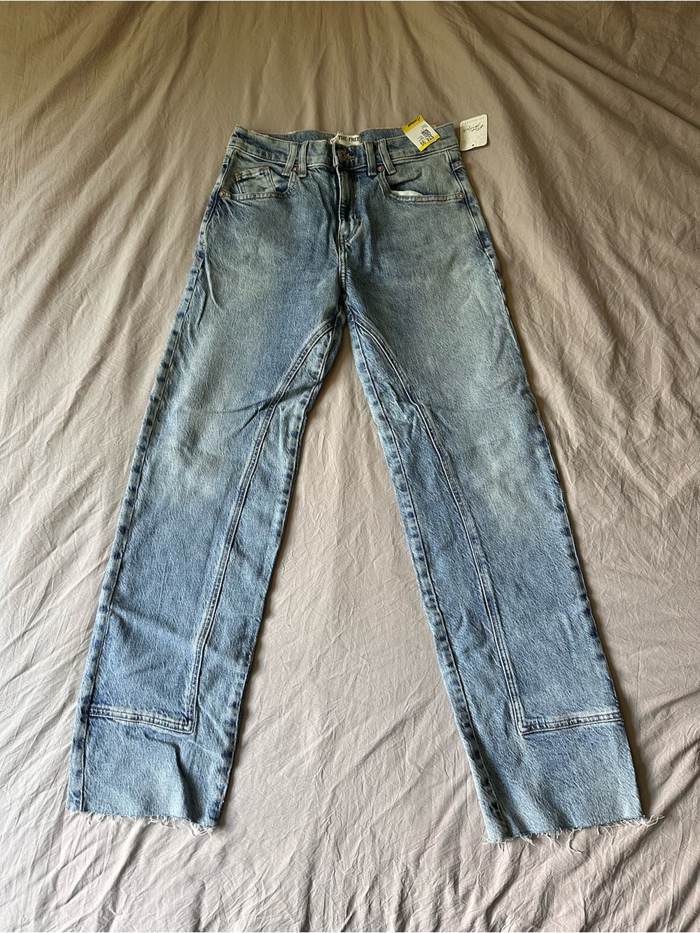We The Free Women's Risk Taker Light Blue Washed High-Rise Straight-Leg Jeans